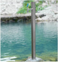 Floor Mounted Faucet Outdoor Water Pipe Vertical Fountain Irrigation Column,Stainless Steel Hexagon Vertical Garden Water Column with Faucet - Free Standing Insulation Antifreeze for Efficie by Unknown
