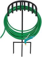 Garden Water Hose Holder Stand With Ground Stakes, Black Freestanding Storage Rack, Holds Up To 125 Ft 5/8 Inch For Backyard, Lawn And Patio Organization - Image 7
