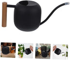 Generic Metal Watering Can for Indoor Plants with Long Spout and Wooden Handle Garden Watering Pot for Succulents and Flowers Ergonomic Design and Easy Refilling - Image 5