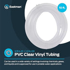 Eastman PVC Clear Vinyl Tubing, 10 Foot Length, 98620, 3/8 in. ID x 1/2 in. OD (Pack of 10) - Image 2