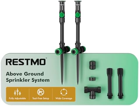 RESTMO Sprinklers for Yard, Above Ground Irrigation Garden Sprinkler System by Restmo