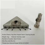 Six Rear Ceramic Nozzle, Lightweight 1kg Steel, High-Output Sludge Descaler - Image 3