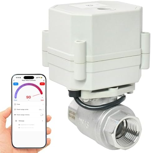 DN15 WiFi Remote Control Smart Water Valve,1/2” DC5V-DC12V Stainless steel Electric Ball Valve by ILSY-IVA