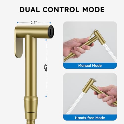 Arofa Built-in Hot and Cold Bidet Sprayer, Warm Water Bidet, Brushed Gold - Image 2