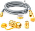 GasSaf 6 FT 1/2" ID Natural Gas Grill Hose with Quick Connect Fitting by GasSaf