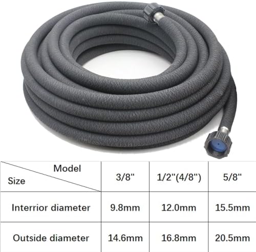 Taisia 5/8" Soaker Hose 25 ft Round Rubber Garden Soaker Hoses, Heavy Duty Drip Hose for Watering Irrigation, Water Seeper Soaker Hoses for Garden, Lawn and Plants - Image 4