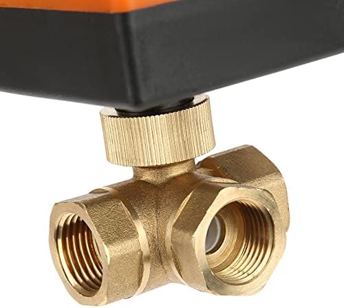 Brass Motorized Ball Valve DN15 3 Way Electrical Valve for Air Conditioner, Made of Brass, Energy, Saving, Compact Design, No Leakage, G1 or 2 - Image 3