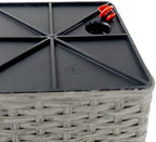 Square Wicker Self-Watering Planters, 2-Pack, Gray - Image 7