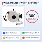FEVONE Retractable Garden Hose Reel 100 ft, Auto Rewind - Image 5