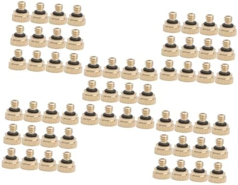 BESPORTBLE 60pcs Brass Misting Nozzle for Outdoor Cooling Systems Leak Atomizing Spray for Garden Water Hose for Irrigation Greenhouses and Patios by BESPORTBLE