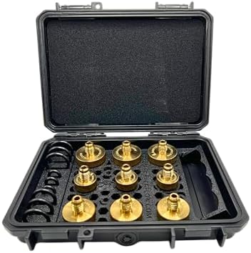 Arbiter Backflow Quick Connect Test Fittings (Brass, Complete Set of 9 Fittings in a Holder) - Image 2