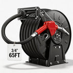 SILVEL 3/4" Diesel Fuel Hose Reel 65 ft Retractable Spring Rewind by SILVEL