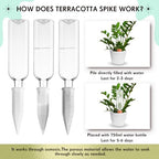 Ziliny 8 Sets Terracotta Plant Watering Spikes with Bottles - Image 3