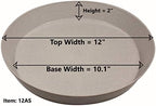 12 Inch (10.1 Inch Base), Black, Case of 10 Plant Saucer - Image 4