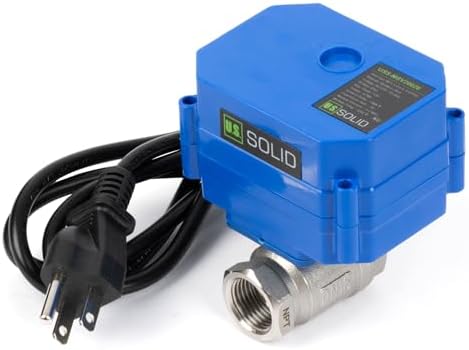 Motorized Ball Valve 1/2 in U.S. Solid 110V AC NSF Certified 304 Stainless Steel Full Port NPT Auto Return Normally Open with US Plug - Image 2
