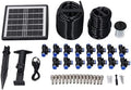Spray Irrigation System Kit Solar Powered Automatic Self Watering System Customizable Watering Timer IP67 for Greenhouse Garden Lawn Indoor Outdoor ABS 10m Hose 15 Spray Heads by plplaaoo