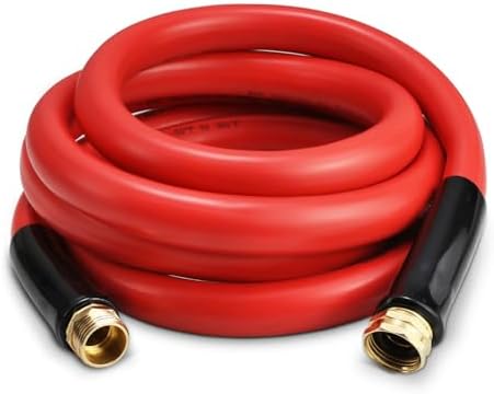 Garden Hose 15ft x 3/4” Hot/Cold Water Hose, -50°F to 190°F, Red by BLENDLITETools