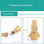 Irrigation Nozzles Adjustable Copper Atomizing Nozzles Drip Irrigation Sprayers Garden Cooling Irrigation Equipment Brass Aircraft Nozzle 5pc - Image 2
