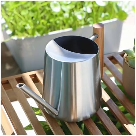 Long-Spout Metal Watering Can Stainless Steel Watering Can Watering Pot Gooseneck Plant Waterer Easy Fill Gardening Tool - Image 3