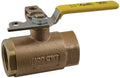 Apollo 75-100 Series Bronze Ball Valve with Automatic Drain, Two Piece, Inline, Lockable Lever, 3/8" NPT Female by APOLLO