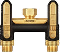 Garden Hose Splitter 2 Way, Heavy Duty Metal Water Spigot Splitter by Yayamz
