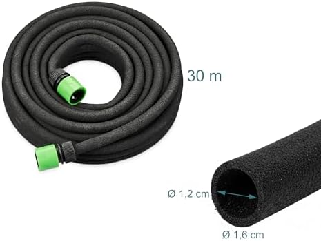 Relaxdays Drip Irrigation Hose, 30m, for Watering, Percolation, Ready-to-Use Drip, Raised Bed & Hedge, Gardening, Black - Image 4