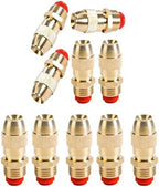 5/10 Pieces Brass Mist Nozzle, 1/2 inch high Pressure Spray Nozzle, Adjustable Atomization System Nozzle, Atomizer Outdoor Plant Garden Terrace Greenhouse Brass 10pcs by Unknown
