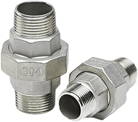 304 Stainless Steel Union Pipe Fitting Connector Adapter for Garden Hose, 1pc(DN20 0.75Inch) - Image 3