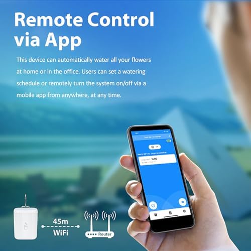 Fabater WiFi Automatic Plant Waterer, App Control Smart Plant Watering Device with Timer, Water Shortage Alert, Irrigation Records for 10 Plants, Indoor Outdoor Watering System - Image 3