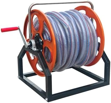 Garden Hose Reel, Portable Metal Hose Organizer, Wall Mountable Hose Holder For Lawn Watering And Cable Storage,2.5Cm/1In by Unknown