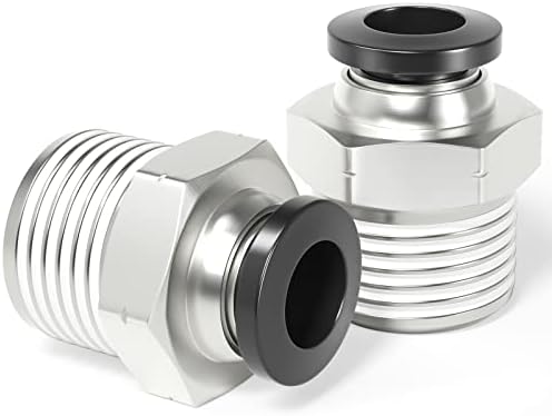 TAILONZ 1/4" Tube OD x 1/2" MNPT Straight Push to Connect Fitting 20Pcs by TAILONZPNEUMATIC