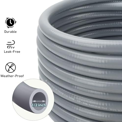 onlyfire Natural Gas Hose, Propane Gas Grill Connect/Disconnect Hose - Image 4