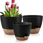 QRRICA 12/10/9 Inch Self Watering Pots for Indoor/Outdoor Plants by QRRICA