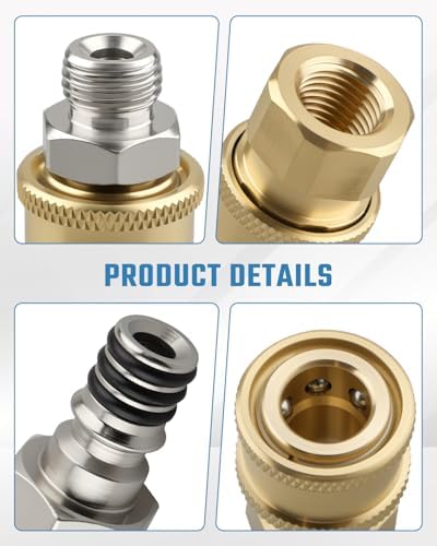 2PCS Airless Paint Sprayer Quick Connect Coupler for Most Airless Sprayers and High-Pressure Hoses, 1/4" Stainless Steel Hose Fitting，Leak-Free, Quick Connection - Image 6