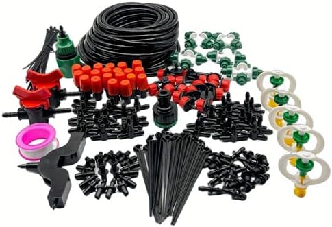 15M+156pcs Quick-Connect Drip Irrigation Kit with Adjustable Nozzles, Valves，Garden Watering System for Plants Vegetable Garden, Saving Water Automatic Irrigation Equipment for Raised Bed (1set) - Image 2