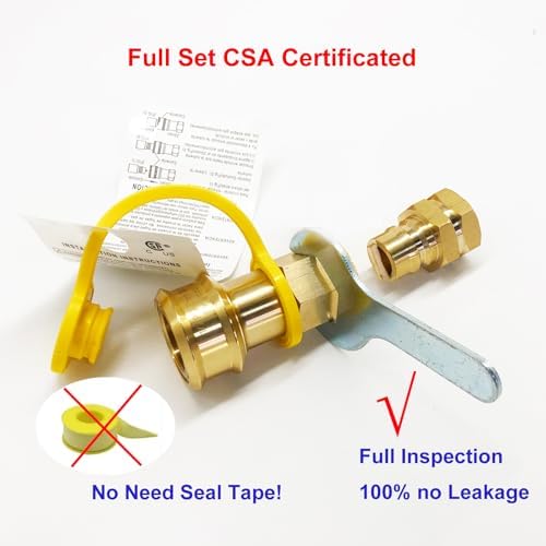 3/4" Female Solid Brass Dual Fuel Generator Natural Propane Hose Quick Connect Disconnect Fittings Convert for Pipe Natural Gas Supply for Generators - Image 4