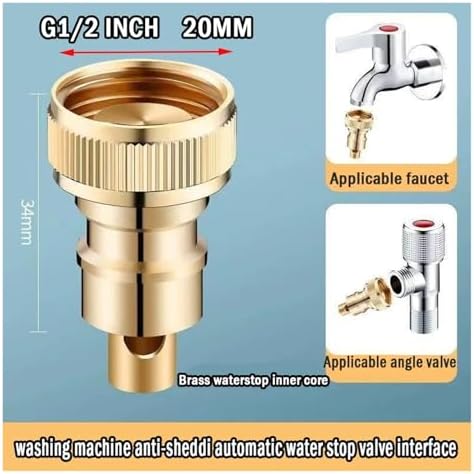 Copper Auto Stop Washing Machine Valve - Image 2