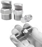 304 Stainless Steel Cleaning Nozzle Wide Angle Fan Nozzle High Pressure Cleaning Nozzle Flood Jet Flat Fan Nozzle 1/8, 1/4, 3/8, 1/2 inch BSP 3/4 Wide Angle Fan Nozzle （Hole Diameter 9.3mm） 2pcs by Unknown