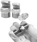304 Stainless Steel Cleaning Nozzle Wide Angle Fan Nozzle High Pressure Cleaning Nozzle Flood Jet Flat Fan Nozzle 1/8, 1/4, 3/8, 1/2 inch BSP 1/2 wide angle fan nozzle （Hole diameter 6.0mm） 5pcs by Unknown
