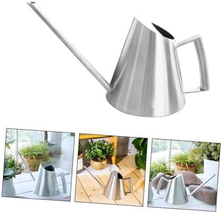 TIDTALEO Stainless Steel Metal Watering Can with Pointed Spout Indoor Garden Pot for Precise Plant Watering Ergonomic Handle Capacity - Image 4