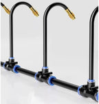 Mist Irrigation Kit for Dust Control, High Pressure Hose with Brass Nozzles, 360° Adjustable Flow Modular System for Construction Sites by Unknown