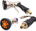 Garden Hose Nozzle Sprayer Gun, 9 Adjustable Watering Patterns, Heavy Duty Metal High Pressure Water Gun, Comfort Grip Gardening Watering Tool for Car Washing, Watering Lawn, Pet Shower, Road Cleaning by Unknown