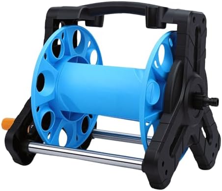 POCREATION PP Hose Reel, 25m Capacity Wall Mounted Hand Crank (Black and - Image 7