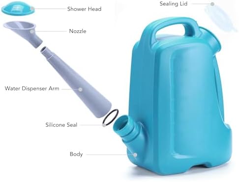 Watering Can, 31x21cm/12.2x8.26in Large Capacity Garden Pitcher with Long Spout Detachable Comfortable Plants Watering Pot with Lid for Outdoor Indoor Plants, Garden (Dark Blue) - Image 3