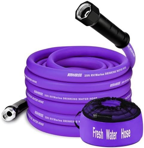 Kohree 25FT RV Water Hose, 5/8'' Premium Drinking Water Hose, No Odor by BuyNowKohreeRVAccessory