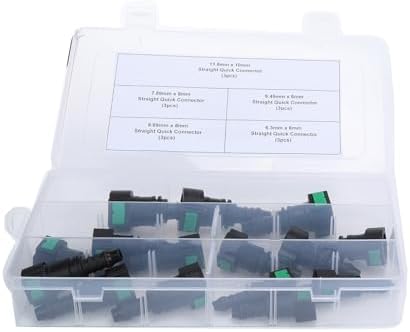 AC PERFORMANCE 15PCS Assorted Fuel Line Straight Quick Connector Kit, SAE 7.89mm & 9.49mm & 9.89mm to 8mm, 6.3mm to 6mm, 11.8mm to 10mm - Image 3