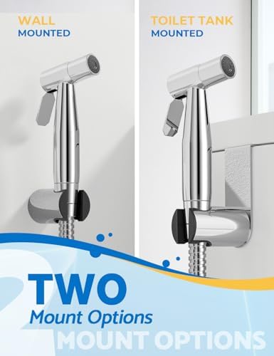 BRITULIF Bidet Sprayer for Toilet, Adjustable Pressure, Polished Chrome - Image 3