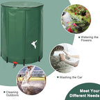 Rain Barrel, 13 Gallon/50L Foldable Rain Water Collection Barrel, Rain Barrels to Collect Rainwater from Gutter, Water Tank with Spigot and Overflow Hole, Zipper Closure Finely Sealed PVC - Image 6