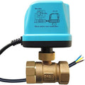 Motorized Ball Valve,3/4" DN20 Brass Electrical Ball Valve,DC12V/24V 3 Wire Water Valve with Standard Port (Normally Closed) by Meskliu