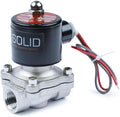 U.S. Solid 1/2" Stainless Steel Electric Solenoid Valve 24V AC N.C. VITON Water Air Fuel by USSolid